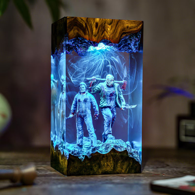 Michael Myers & Jason Voorhees Resin-Lampe