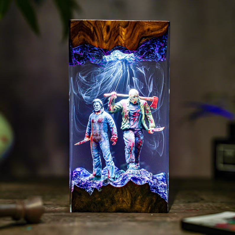 Michael Myers & Jason Voorhees Resin-Lampe